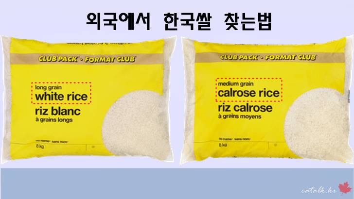 한국 쌀 찾는 법입니다